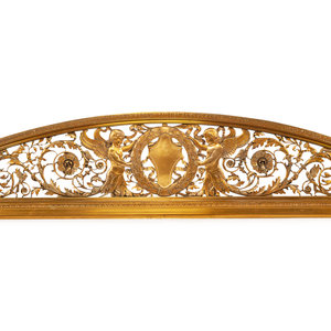A French Gilt Bronze Overdoor Panel