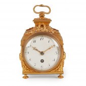 A FRENCH GILT BRONZE PENDULE D