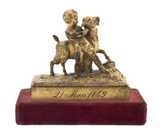 * A French Gilt Metal Figural Group