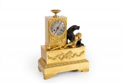A French gilt metal eight-day