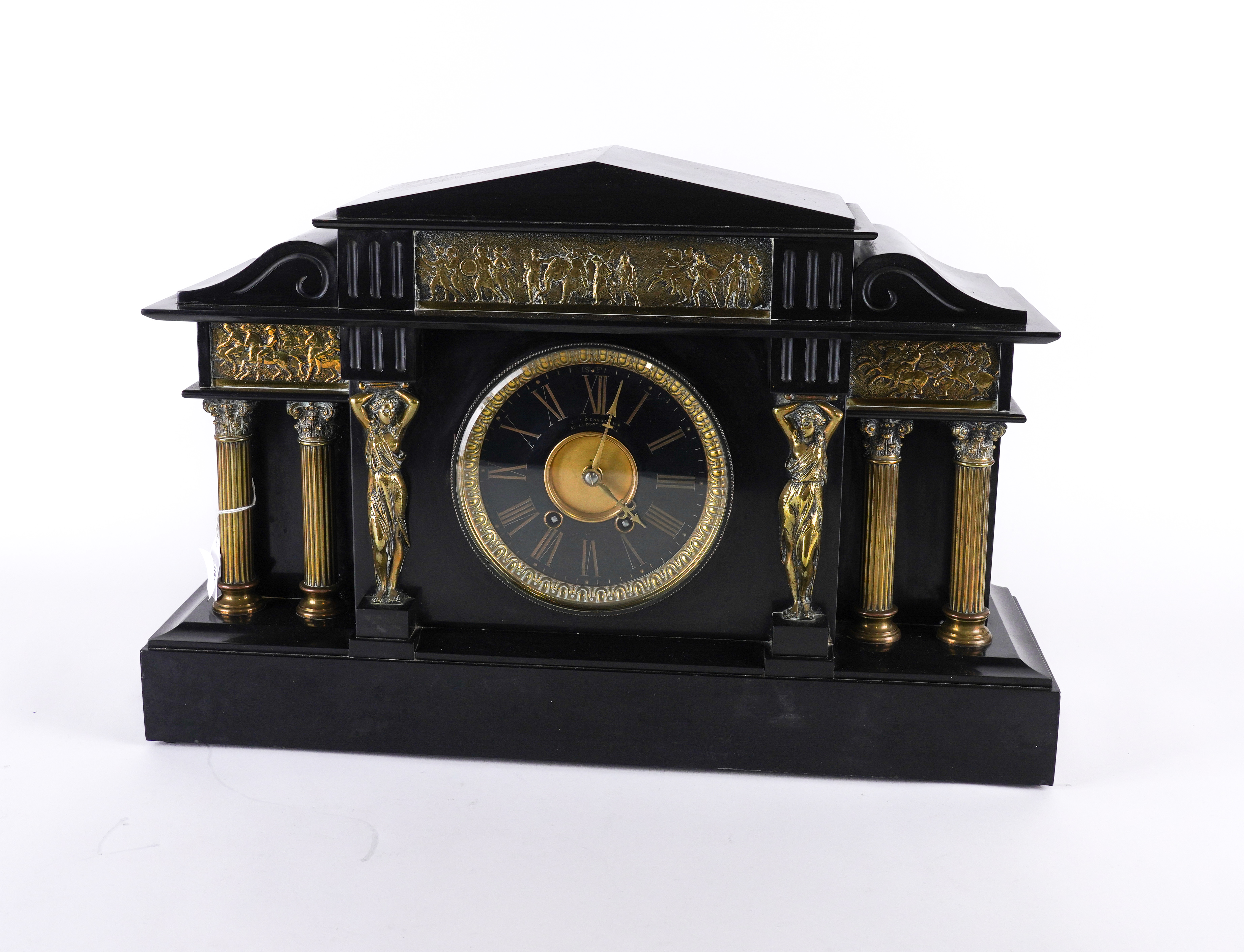 A FRENCH GILT-METAL MOUNTED BLACK