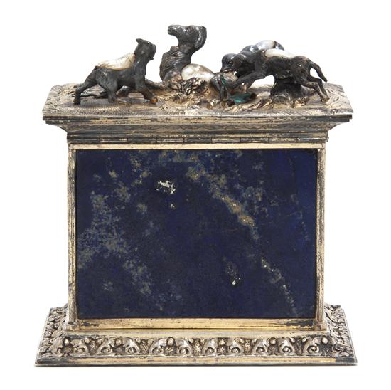 A French Gilt Silver Lapis Lazuli