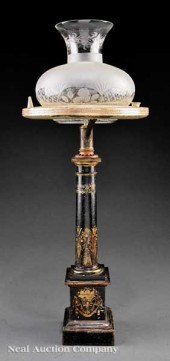A French Gilt-Stenciled Tôle S