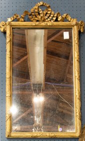 A FRENCH GILTWOOD LOOKING GLAS