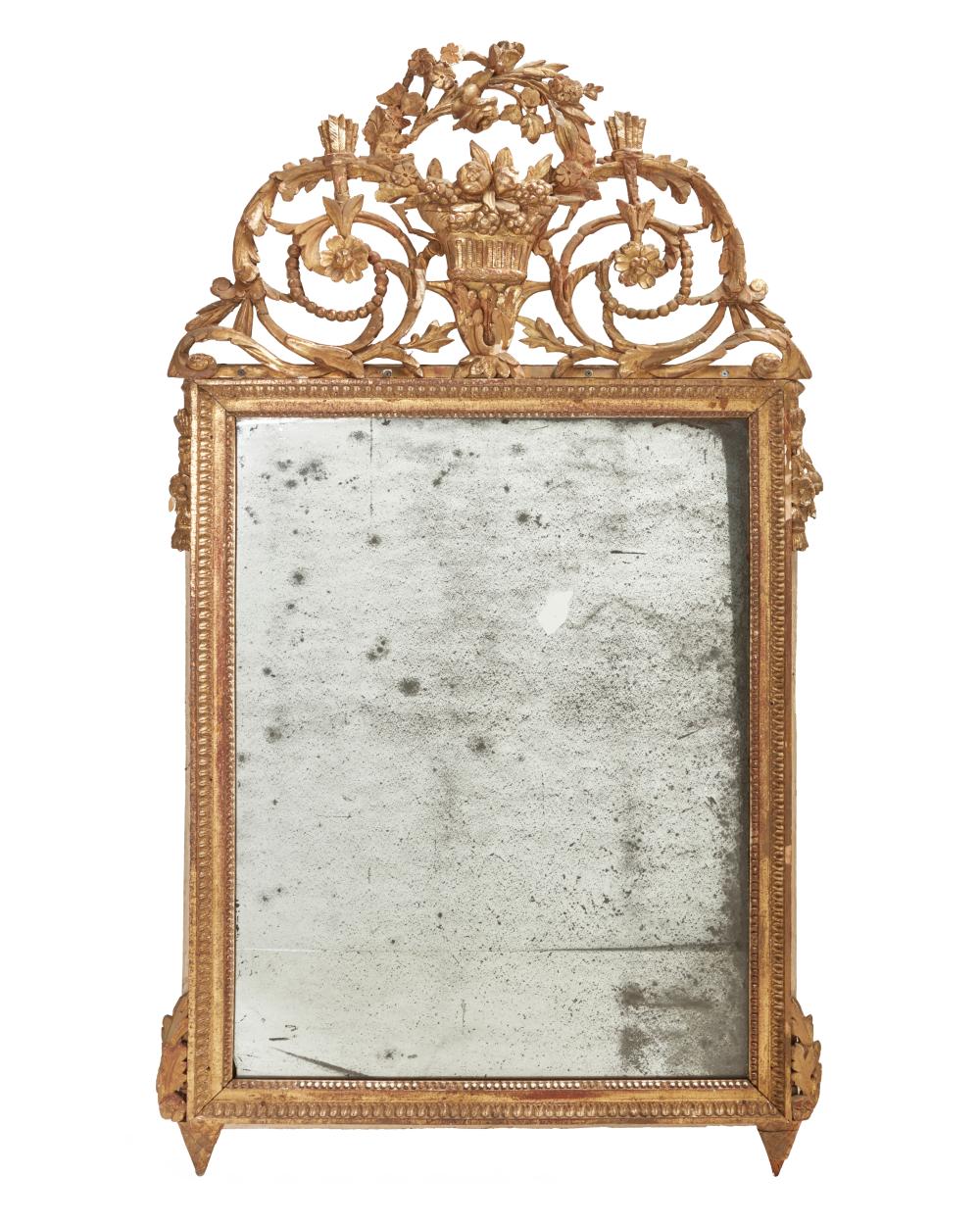 A FRENCH GILTWOOD WALL MIRRORA