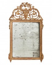 A FRENCH GILTWOOD WALL MIRRORA