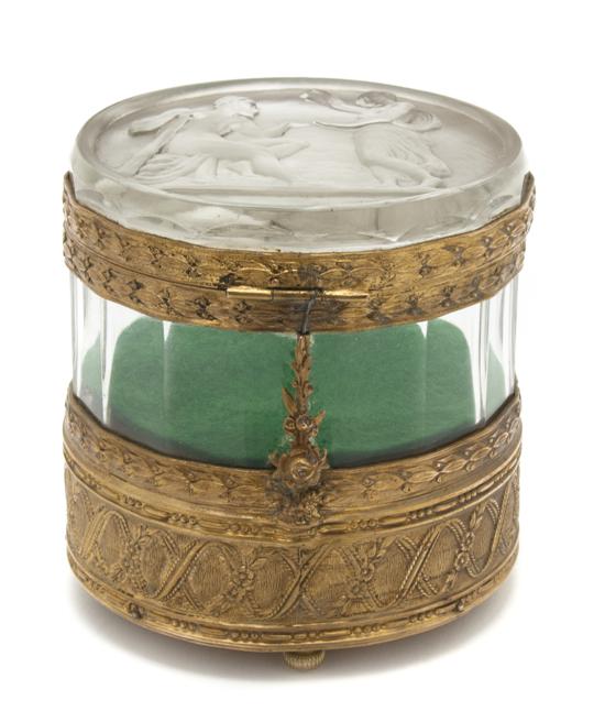 A French Glass and Gilt Bronze