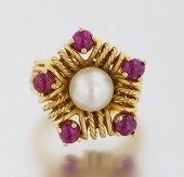 A French Gold Pink Sapphire an