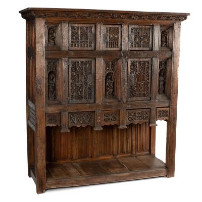 A French Gothic style oak side