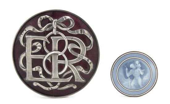 A French Guilloche Enamel Silver