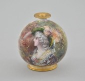 A French Guilloche Enameled Va