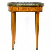A FRENCH INLAID GUERIDON A Fre