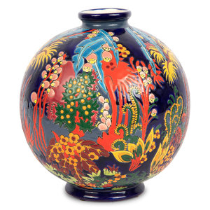 A French Longwy Enamel Porcelain