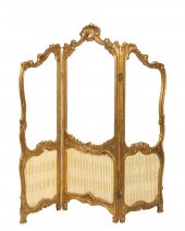 A FRENCH LOUIS XV-STYLE FOLDIN