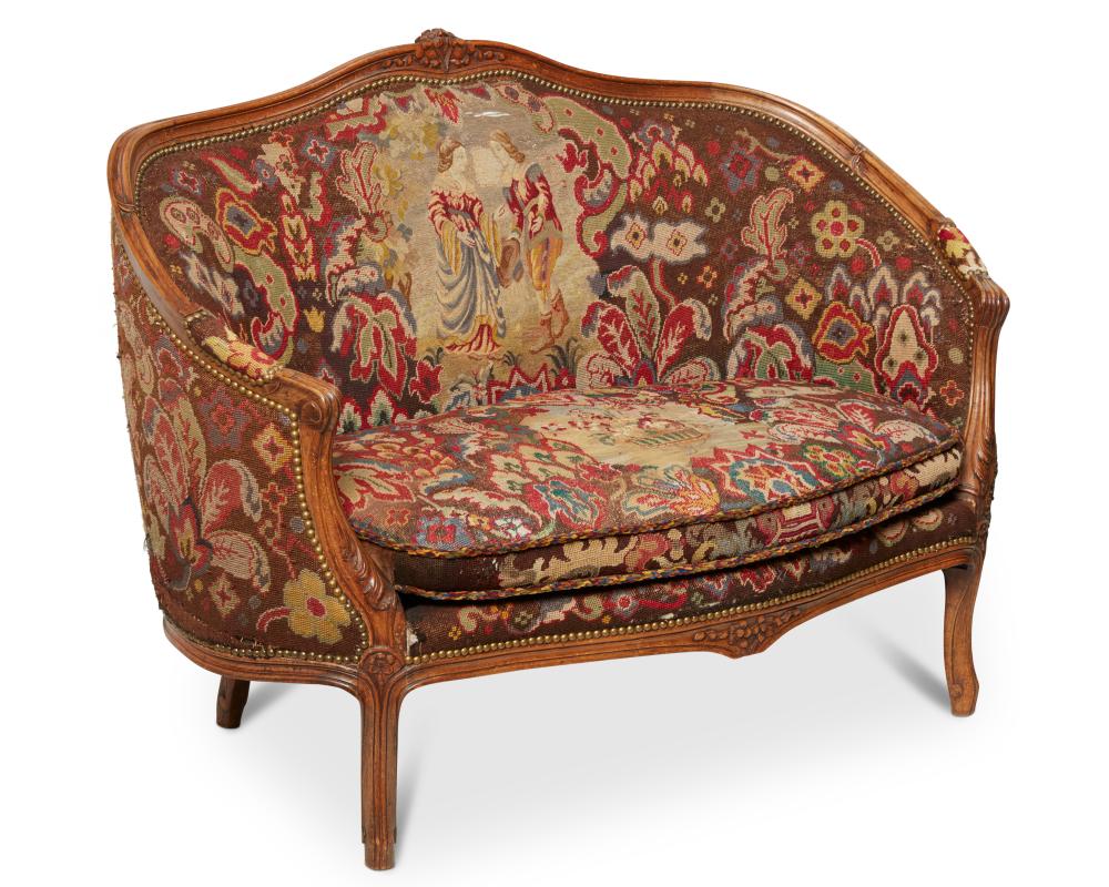 A FRENCH LOUIS XV-STYLE SETTEEA