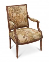 A FRENCH LOUIS XVI FAUTEUIL AR