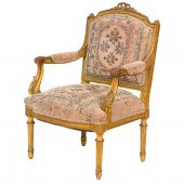A FRENCH LOUIS XVI STYLE GILTW