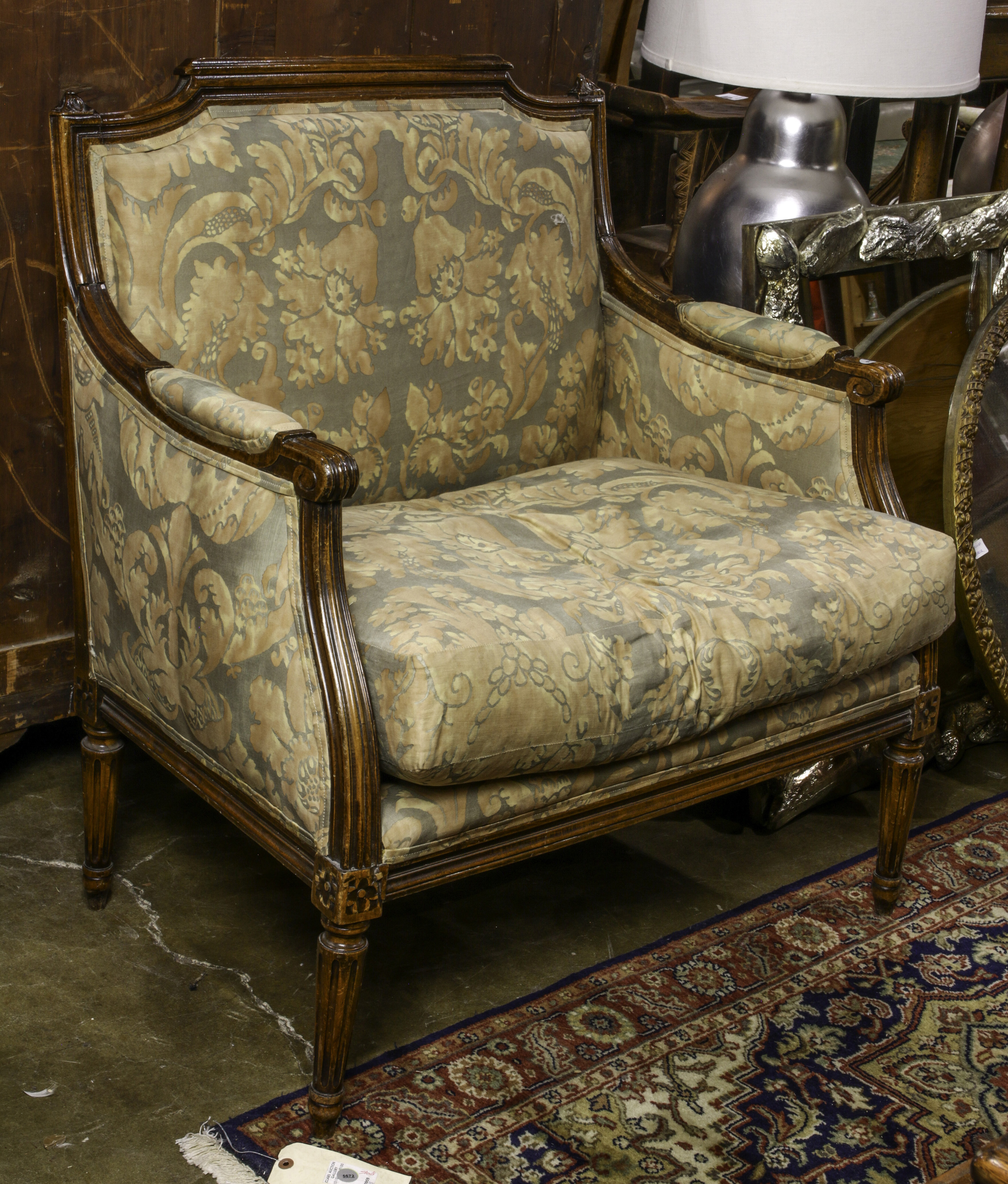 A FRENCH LOUIS XVI STYLE BERGERE