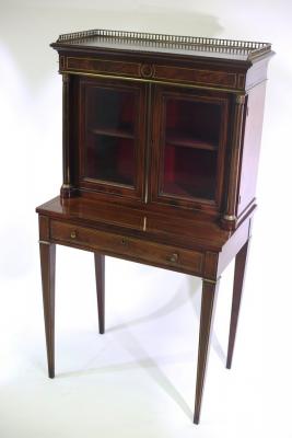 A French mahogany and brass