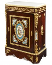 A FRENCH MARBLE TOP CABINETA F