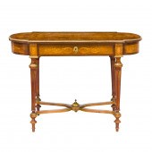 A FRENCH MARQUETRY AND BRONZE