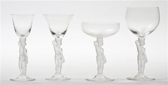 A French Molded and Frosted Glass