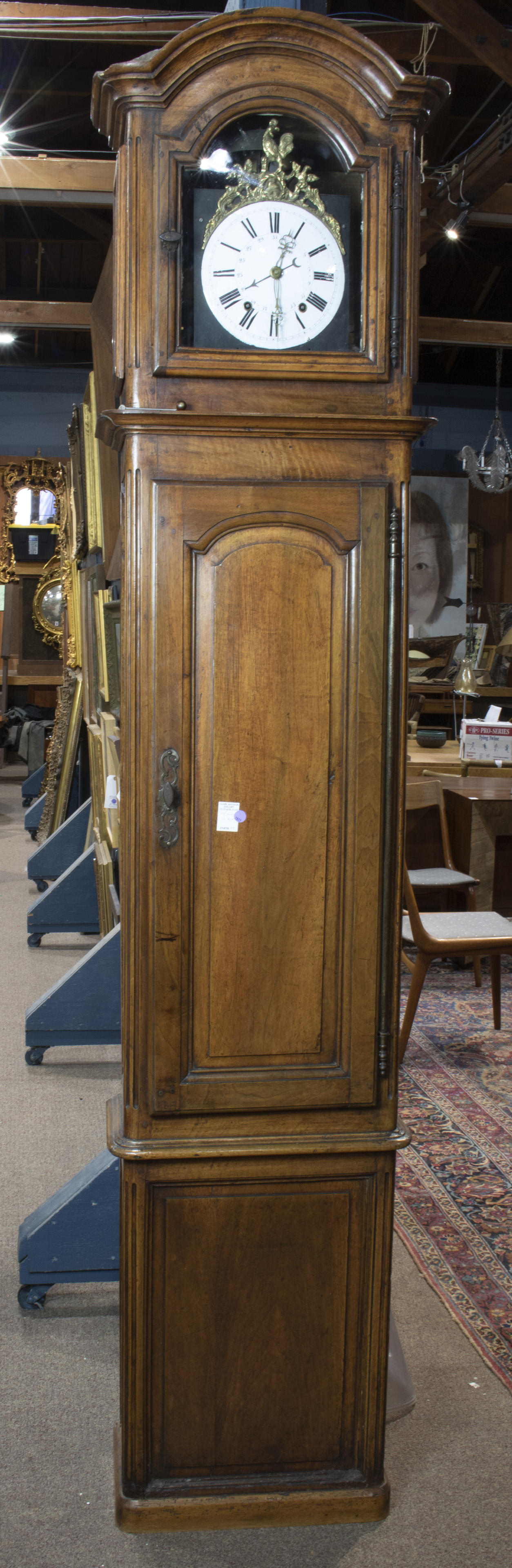 A FRENCH MORBIER TALL CASE CLOCK