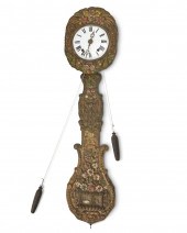 A FRENCH MORBIER WALL CLOCKA F