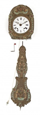 A FRENCH MORBIER WALL CLOCKA F