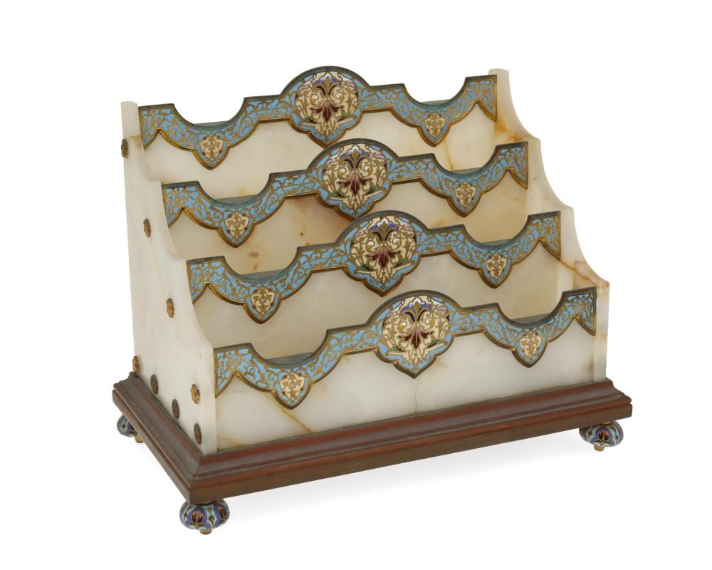 A FRENCH ONYX AND CHAMPLEVé