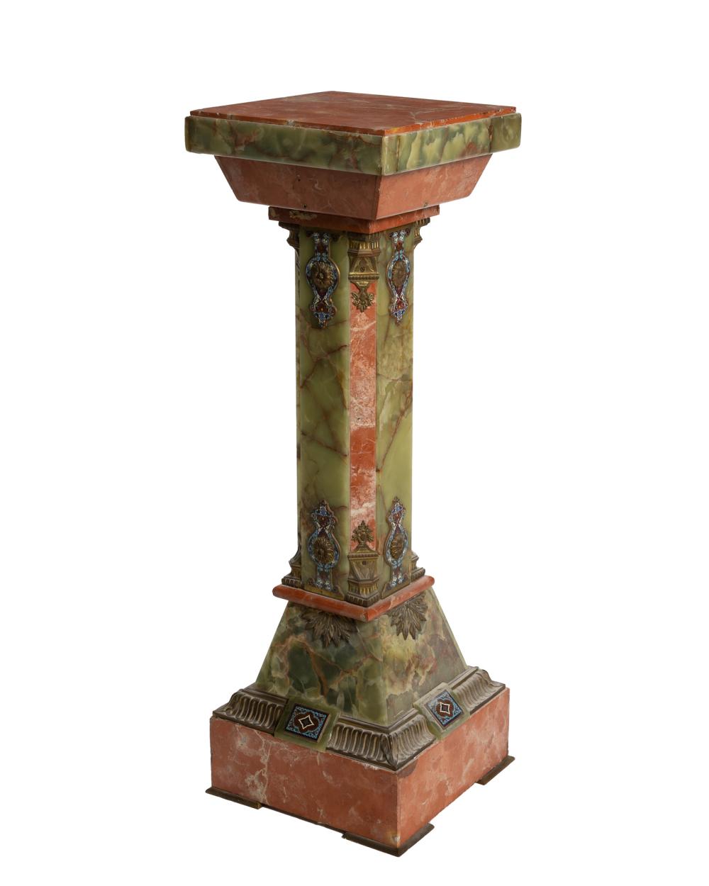 A FRENCH ONYX AND CHAMPLEVé
