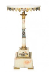 A FRENCH ONYX AND CHAMPLEVE EN