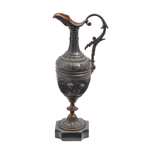 A French ornamental bronze ewer,