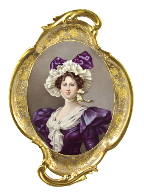 A French Painted Porcelain Tray