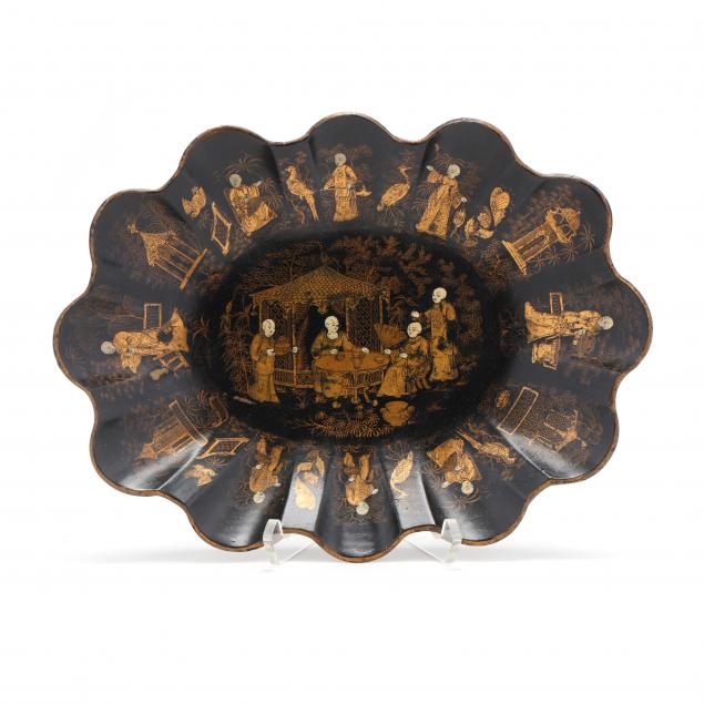 A FRENCH PAPIER MACHE GILT AND