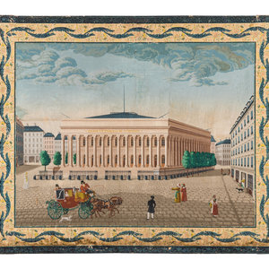 A French Papier Peinte Fireboard