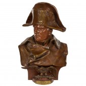 A FRENCH PATINATED BRONZE BUST