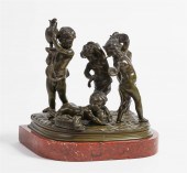 A FRENCH PATINATED BRONZE FIGU