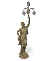 A FRENCH PATINATED BRONZE FIGU
