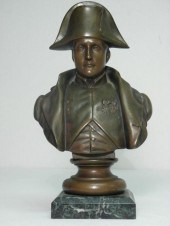 A French patinated metal bust