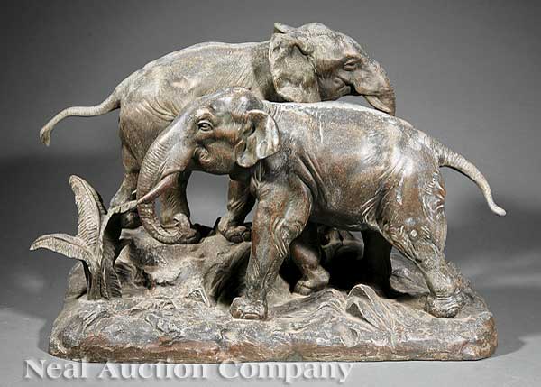 A French Patinated Metal Figural