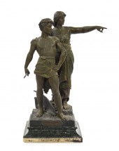 A French Patinated Metal Figur