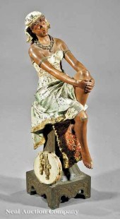 A French Patinated Metal Figur