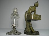 A French patinated white metal