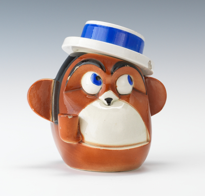 A French Pipe Smoking Monkey Head