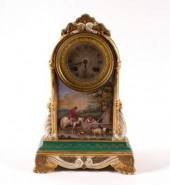A French porcelain cased mante