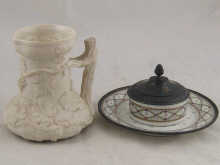 A French porcelain circular pot