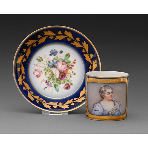 A French porcelain coffee can and a