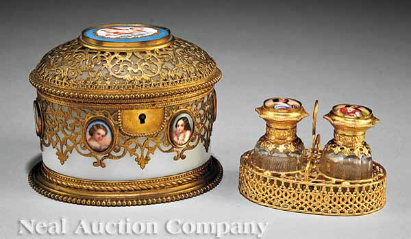 A French Porcelain Gilt Bronze