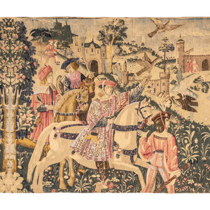 A French Printed Tapestry 20th